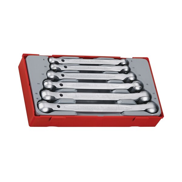6 Piece Double Flex Wrench Set, Teng Tools, Mfr#: TT6506